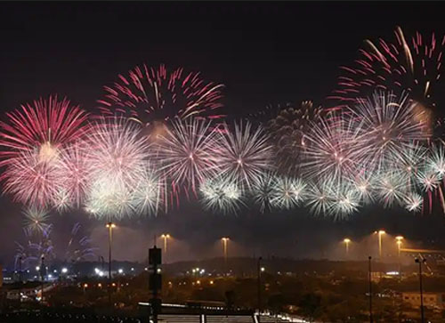 山丹县焰火晚会